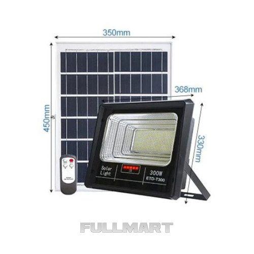 Светильник прожектор ETD T300 на солнечной батарее Solar Light 300 Вт